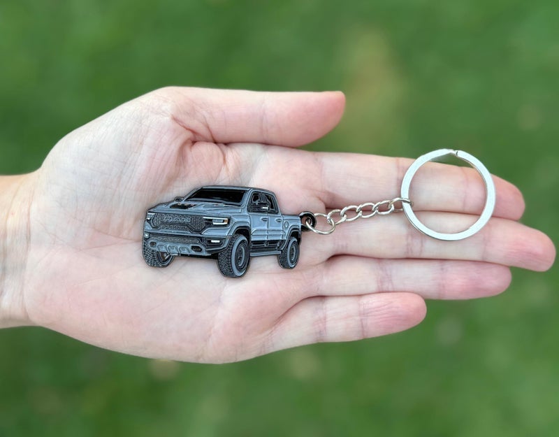 RAM Dodge RAM Keychain 1500 Accessories - Officially Licensed - Ram 2500 Toy Truck Key Chain 2019-2025 (Silver) - Image 2